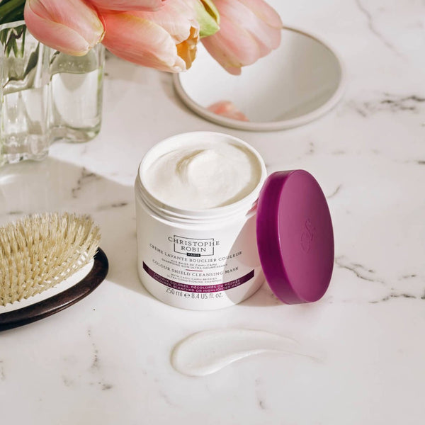 Christophe Robin Colour Shield Cleansing Mask With Camu-Camu Berries with an open lid