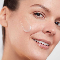 Elemis Pro-Collagen Energising Marine Cleanser applied to face