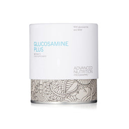 A closed cylindrical box of Advanced Nutrition Programme Glucosamine Plus