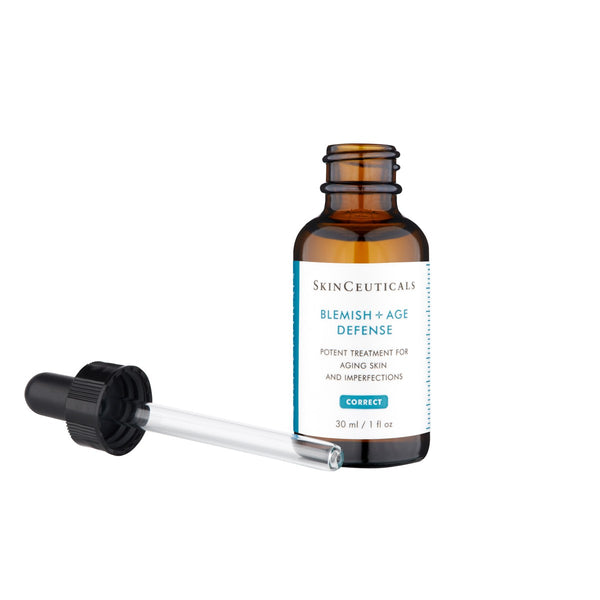 SkinCeuticals Blemish + AGE Defense Serum and pipette