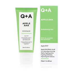 Q+A Apple AHA Exfoliating Gel and packaging 