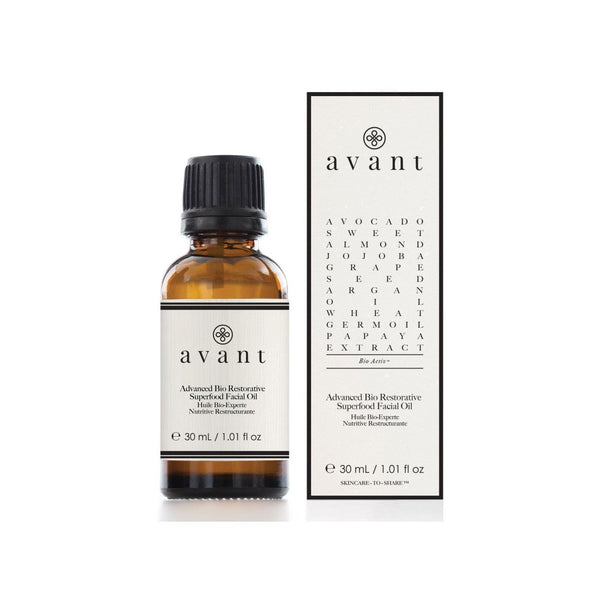 Avant Skincare Advanced Bio Restorative Superfood Facial Oil (Anti-Ageing) and packaging