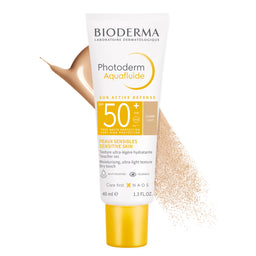 Bioderma Photoderm Aquafluide Light SPF 50+ Sensitive Skin with its contents behind it