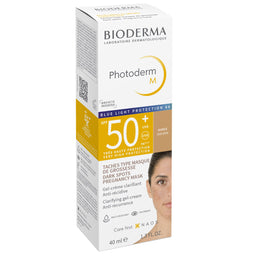 Bioderma Photoderm M SPF50+ Golden Tint-Gel Cream Sunscreen for Dark Spots and Melasma packaging 