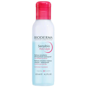 Bioderma Sensibio H2O Eyes & Lips Waterproof Biphasic Micellar Makeup Remover for Sensitive Skin bottle