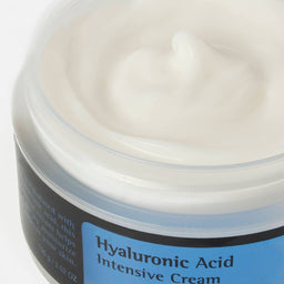 COSRX Hyaluronic Acid Intensive Cream with no lid showing its contents