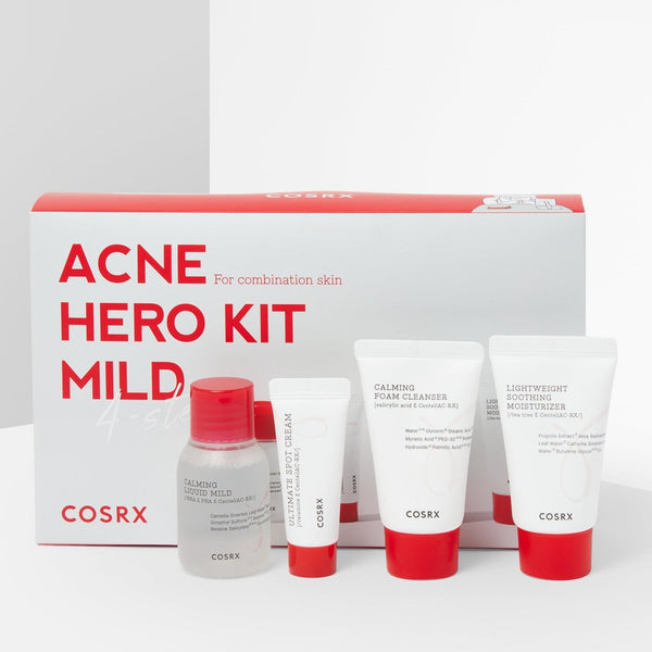 COSRX AC Collection ANCE HERO Trial Kit - Mild packaging with the tubes displayed