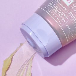 a closeup of Hello Sunday The One That's Got It All Sun Primer SPF50 with its contents poured out