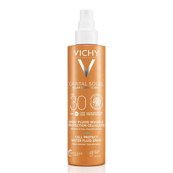 Vichy Capital Soleil Cell Protect Invisible High Uva+ Uvb Sun Protection Spray Spf 30 For All Skin Types 200ml