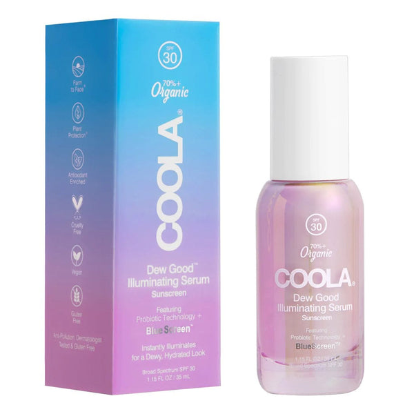 COOLA Dew Good Illuminating Serum SPF30 and packaging