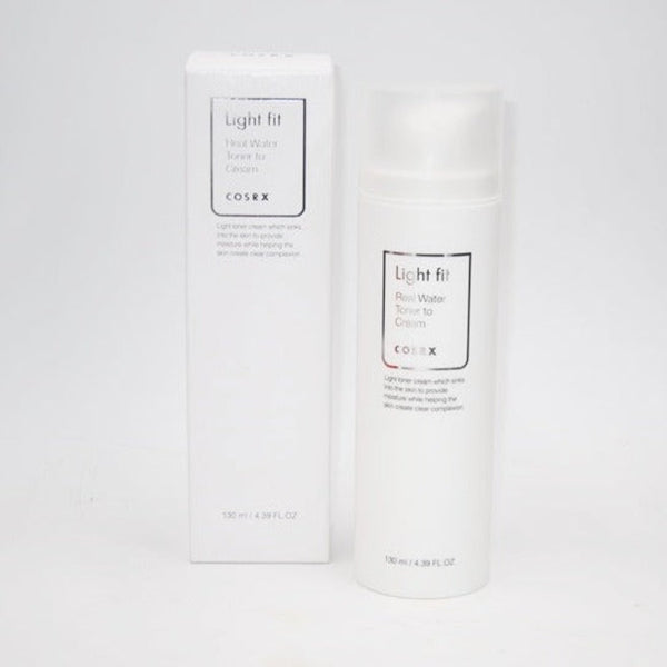 COSRX Light Fit Real Water Toner To Cream and packaging 