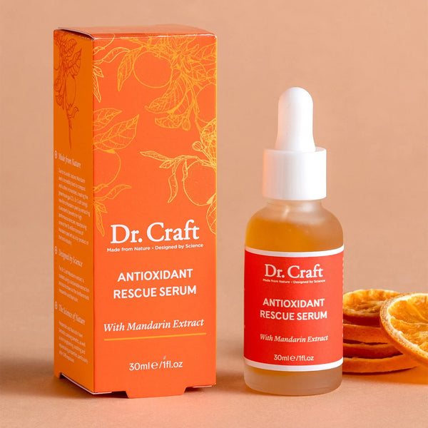Dr. Craft Mandarin Antioxidant Rescue Serum and packaging 