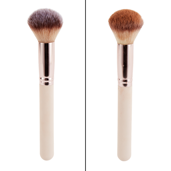 a brush before and after being cleaned