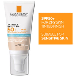 La Roche-Posay Anthelios UVmune 400 Hydrating Tinted Cream SPF 50+for dry skin, tinted finish, suitable for sensitive skin