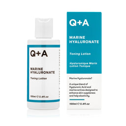 Q+A Marine Hyaluronate Toning Lotion and packaging