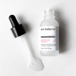 Open mesoestetic Skin Balance with contents poured out