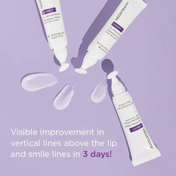 visible improvement in vertical lines above the lip and smile lines in 3 days