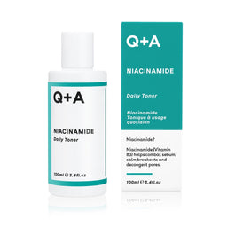 Q+A Niacinamide Daily Toner and packaging 