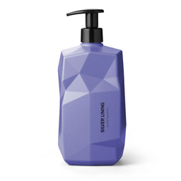 Nine Yards Silver Lining - Silver Shampoo bottle closeup