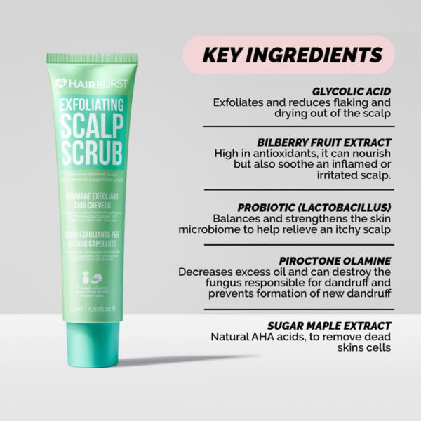 Hairburst Exfoliating Scalp Scrub Key ingredients 