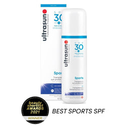 Ultrasun Sports Gel SPF 30 200ml beauty shortlist Awards 2021 Best Sports SPF Winner logo