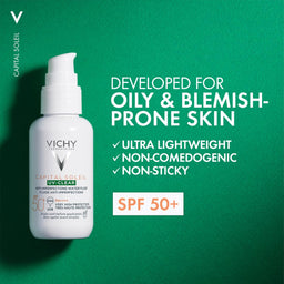 Vichy Capital Soleil UV-Clear Mattifying Sun Protection SPF50+ with Salicylic Acid for Blemish-Prone Skin 40ml Skin tones