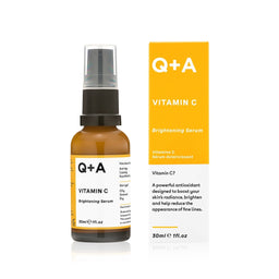 Q+A Vitamin C Serum and packaging