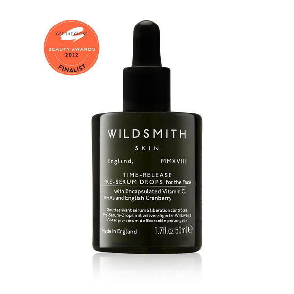 Wildsmith Skin Time-Release Pre-Serum Drops 50ml with Get the Gloss Beauty Awards 2022 Finalist logo