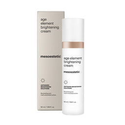 A container of mesoestetic Age Element Brightening Cream and its packaging