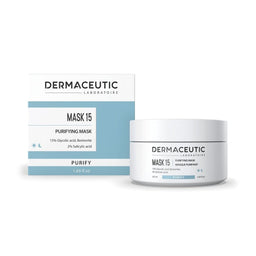 Dermaceutic Mask 15 (15% glycolic acid) tub and packaging