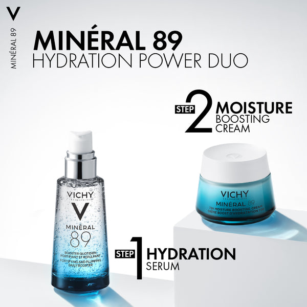 Vichy Mineral 89 Hyaluronic Acid Face Serum, Facial Gel Moisturizer and  Pure Hyaluronic Acid Moisturizing and Hydrating Serum for Sensitive Skin  and