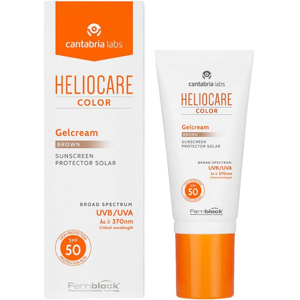 Heliocare Gel Cream Colour Brown SPF 50 and packaging