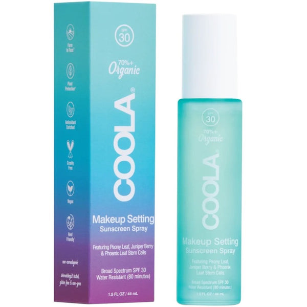 COOLA Makeup Setting Spray SPF30 and packaging