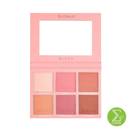 an open palette of Sigma Beauty Blush Cheek Palette