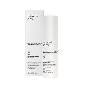 mesoestetic skinretin 0.3% container with packaging