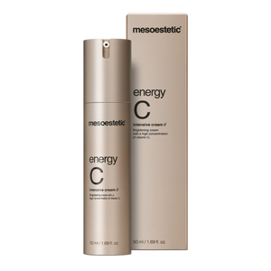 A container of mesoestetic Energy C Intensive Cream and its packaging