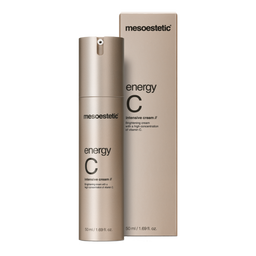 A container of mesoestetic Energy C Intensive Cream and its packaging