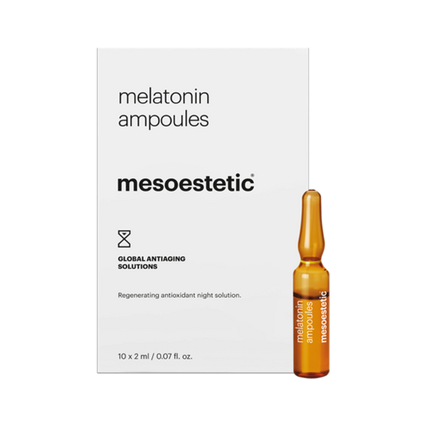 mesoestetic Melatonin Ampoules vial and packaging