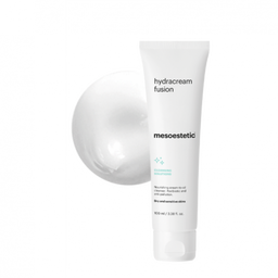 mesoestetic Hydracream Fusion and its contents poured behind it